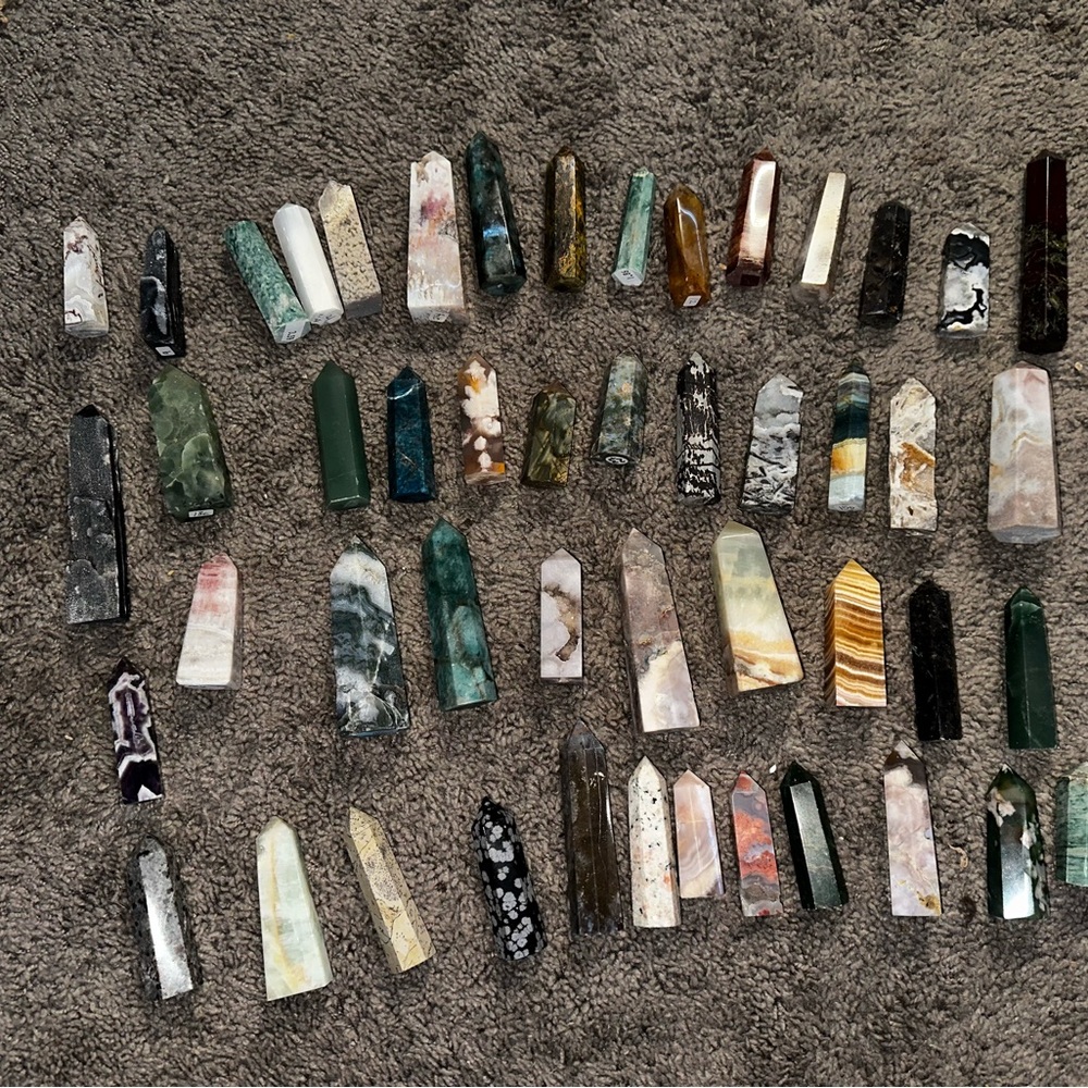 Assorted Gemstone Crystal Towers
